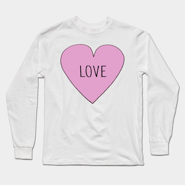 Love Heart Long Sleeve T-Shirt by wanungara